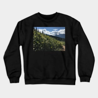 Mountain Flowers and Clouds Crewneck Sweatshirt